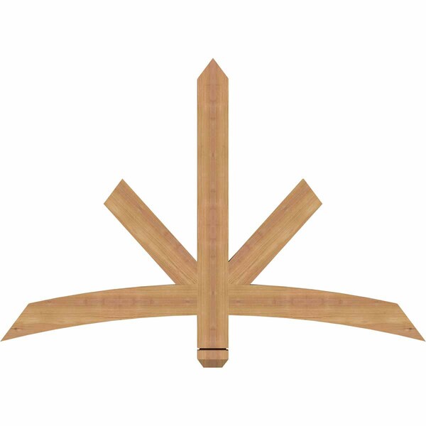 Ekena Millwork Alberta Smooth Timber Gable Bracket, Western Red Cedar, 48"W x 32"H x 1 1/2"D x 3 1/2"F, 16/12 Pitch GBW048X32X0204ALB00SWR - main
